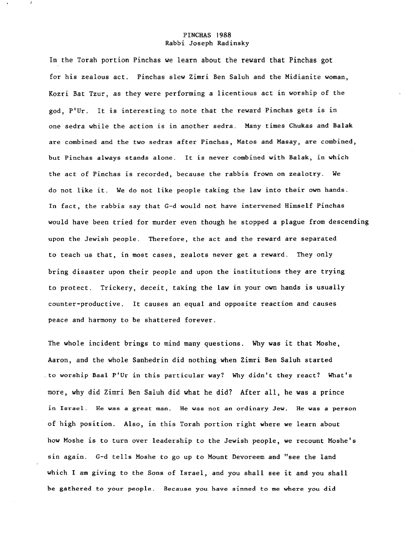 pinchas 1988