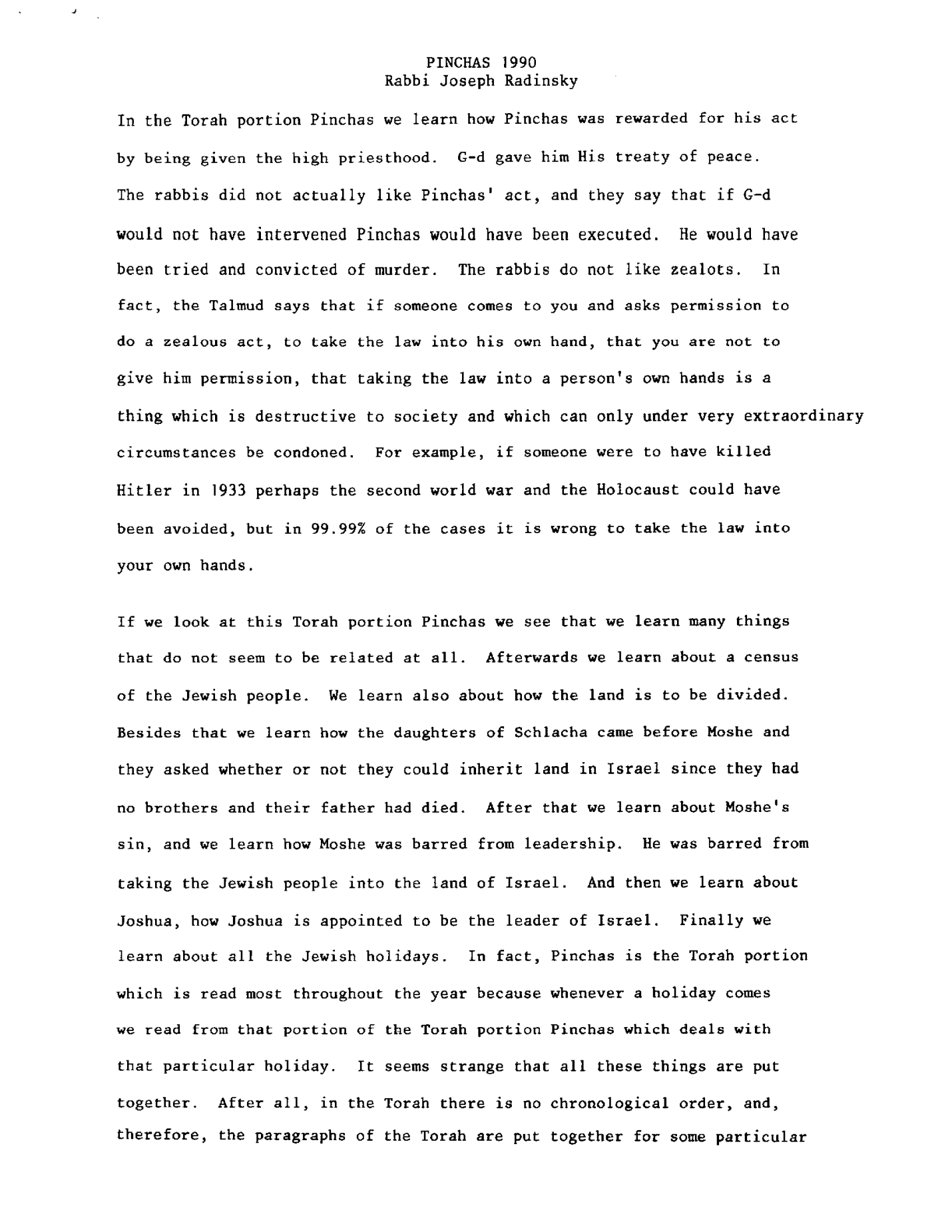 pinchas 1990